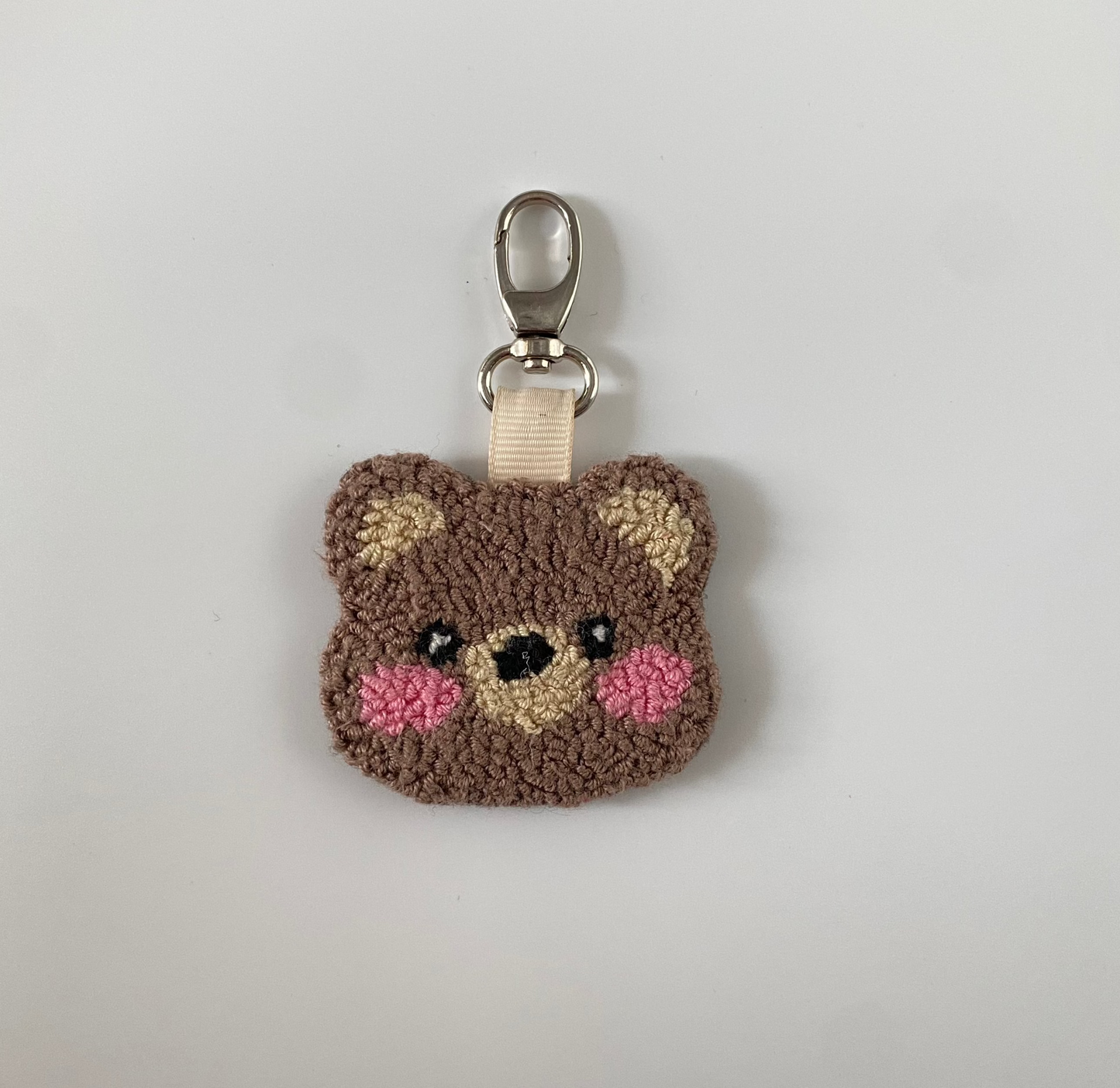 Blush Bear Keychain & Clip-On